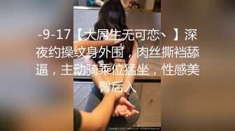 -9-17【大屌生无可恋丶】深夜约操纹身外围，肉丝撕裆舔逼，主动骑乘位猛坐，性感美臀后入