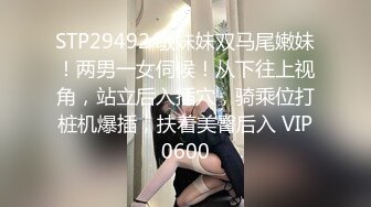 STP29492 敏妹妹双马尾嫩妹！两男一女伺候！从下往上视角，站立后入插穴，骑乘位打桩机爆插，扶着美臀后入 VIP0600