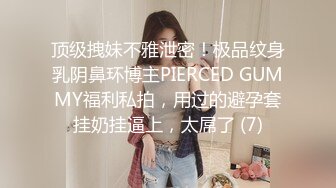 顶级拽妹不雅泄密！极品纹身乳阴鼻环博主PIERCED GUMMY福利私拍，用过的避孕套挂奶挂逼上，太屌了 (7)