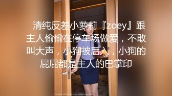 ✿清纯反差小萝莉『zoey』跟主人偷偷在停车场做爱，不敢叫大声，小狗被后入，小狗的屁屁都是主人的巴掌印