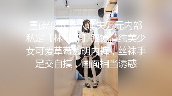 重磅流出 素人渔夫万元内部私定【林书辞】眼镜清纯美少女可爱草莓透明内裤，丝袜手足交自摸，画面相当诱惑