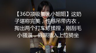 【36D顶级美乳小姐姐】这奶子堪称完美，性感吊带内衣，掏出两个打车灯揉捏，刚刮毛小骚逼，假屌插入上位骑坐